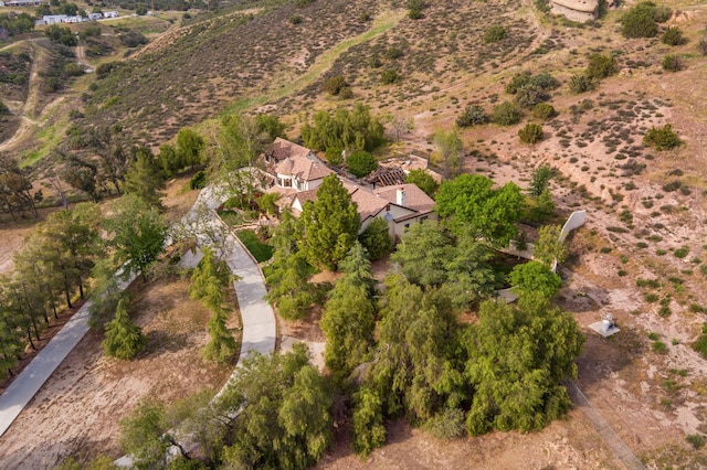 bird's eye view with a rural view