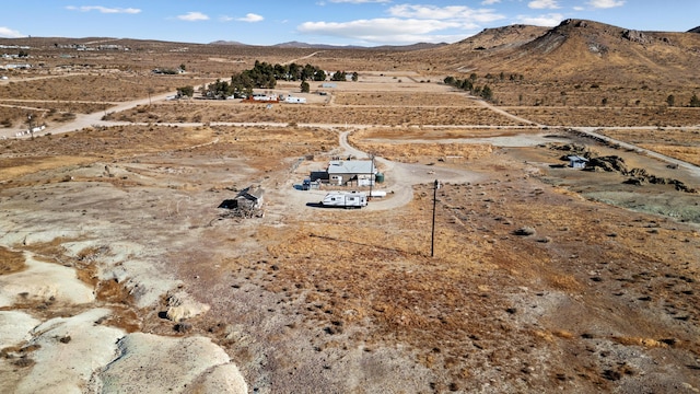 drone / aerial view with a mountain view