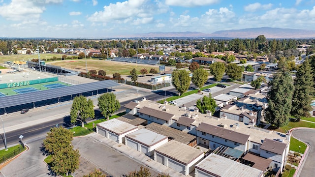 bird's eye view featuring a mountain view