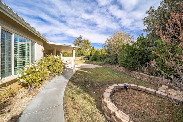 view of yard featuring a patio