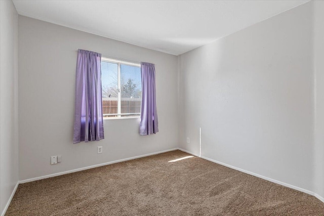 unfurnished room featuring carpet