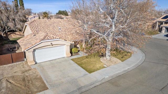 view of front of home featuring a garage