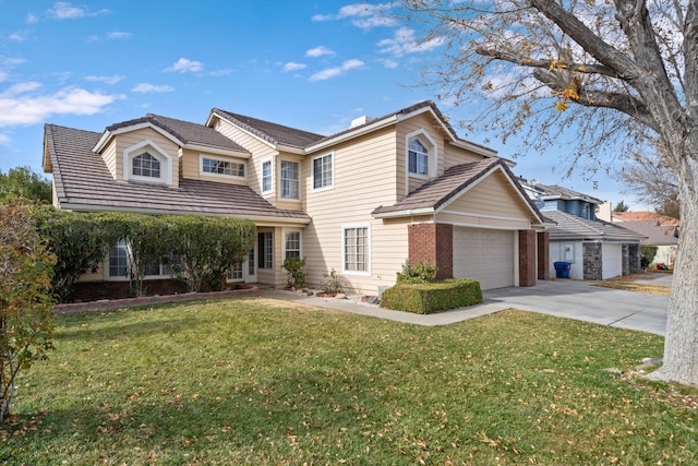 front of property featuring a front lawn