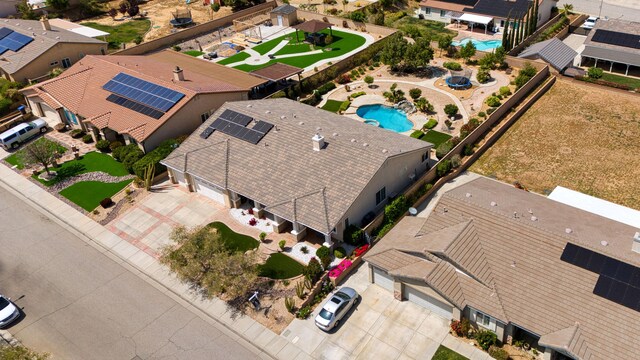 5549 Bobbie Ave, Palmdale, CA 93551 - aerial view of residential area featuring a pool
