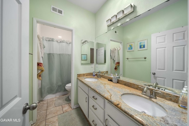 43432 Bale Ct, Lancaster, CA 93535 - bathroom featuring double vanity and shower / bathtub combination with curtain