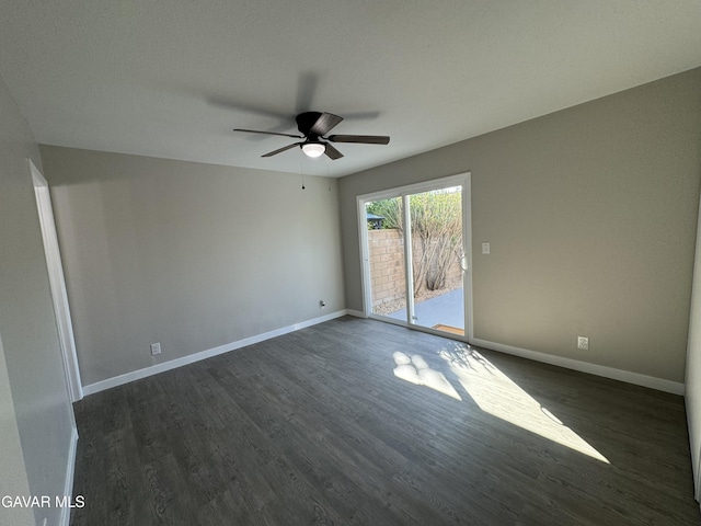 25561 Alicante Dr, Santa Clarita, CA 91355 - unfurnished room featuring dark wood-type flooring and a ceiling fan