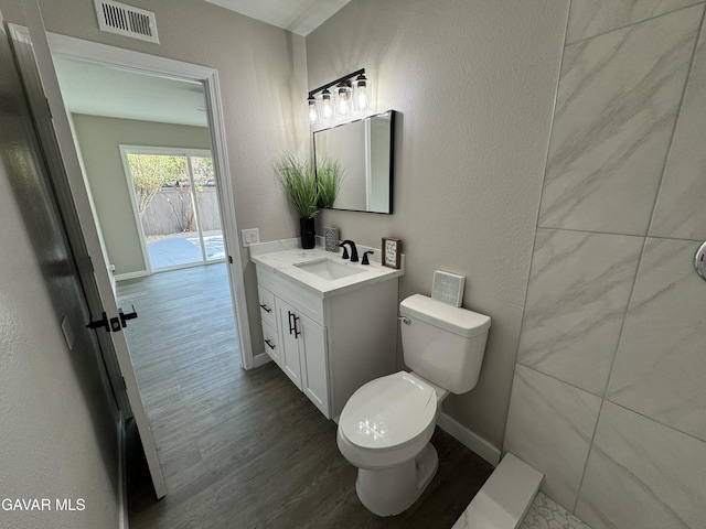 25561 Alicante Dr, Santa Clarita, CA 91355 - bathroom featuring wood finished floors and vanity