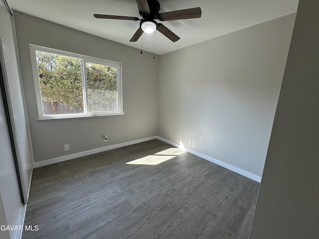 25561 Alicante Dr, Santa Clarita, CA 91355 - unfurnished room featuring dark wood finished floors and ceiling fan