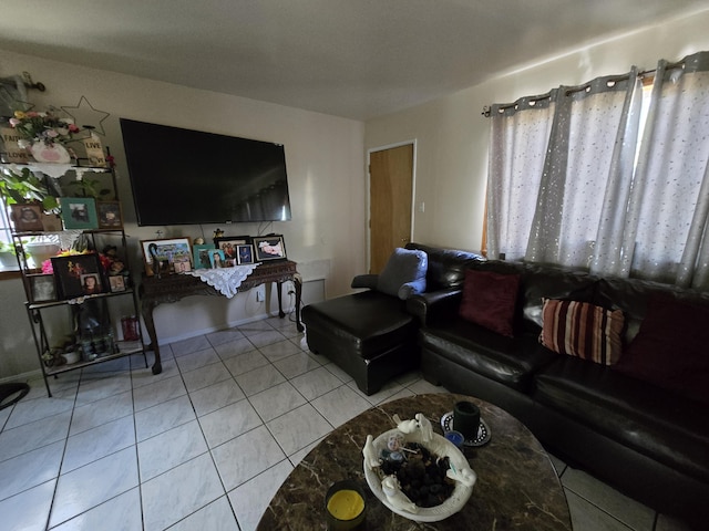 view of tiled living room