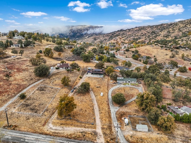 aerial view featuring a mountain view