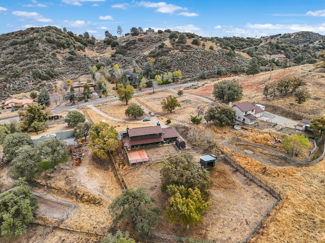 aerial view featuring a mountain view