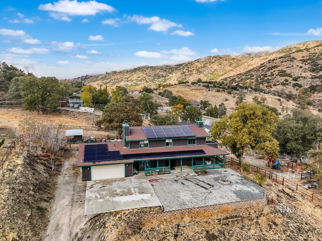 bird's eye view with a mountain view