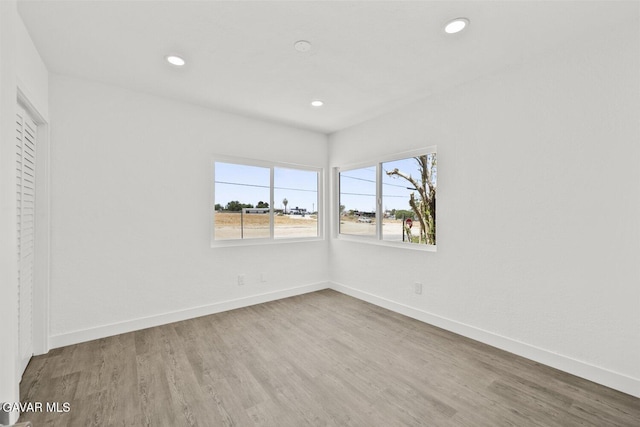 35114 E 82nd St Unit E, Littlerock, CA 93543 - unfurnished bedroom with wood finished floors and recessed lighting
