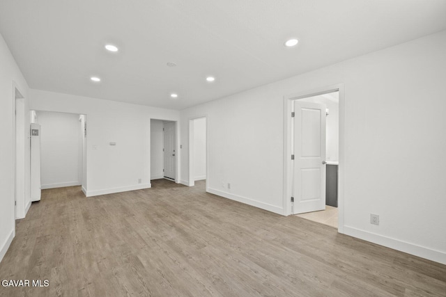 35114 E 82nd St Unit E, Littlerock, CA 93543 - unfurnished bedroom featuring recessed lighting, light wood-style floors, and a spacious closet