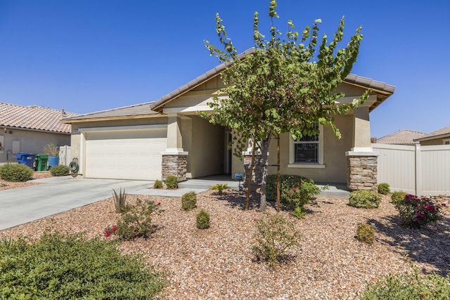 view of front of home featuring a garage