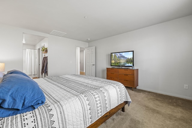 view of carpeted bedroom