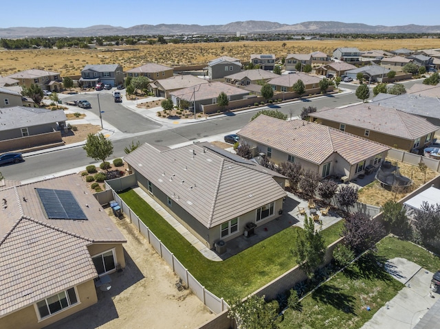 bird's eye view featuring a mountain view