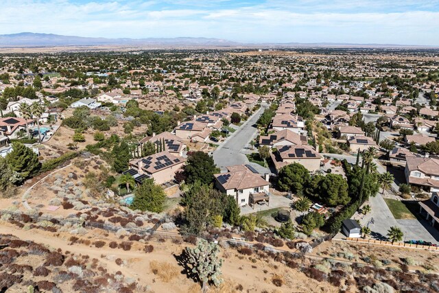 bird's eye view with a mountain view