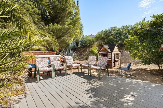 view of wooden deck