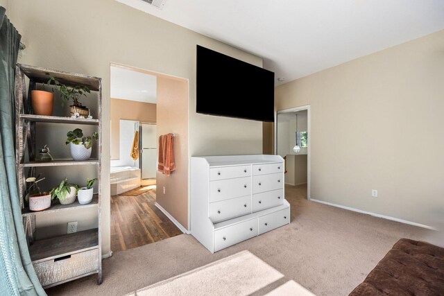 view of carpeted bedroom