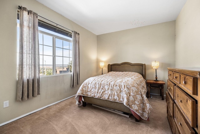 view of carpeted bedroom