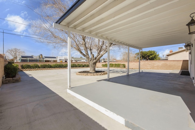 view of patio / terrace featuring fence