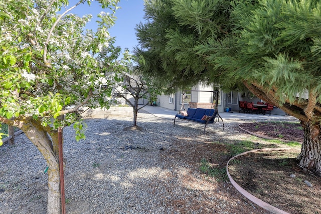 view of yard with a patio area and outdoor lounge area