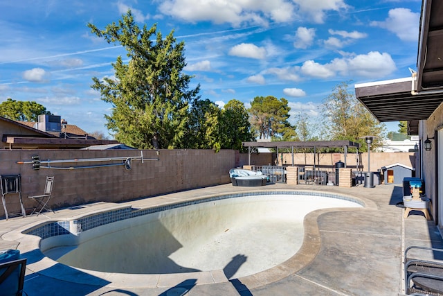 view of pool with a patio