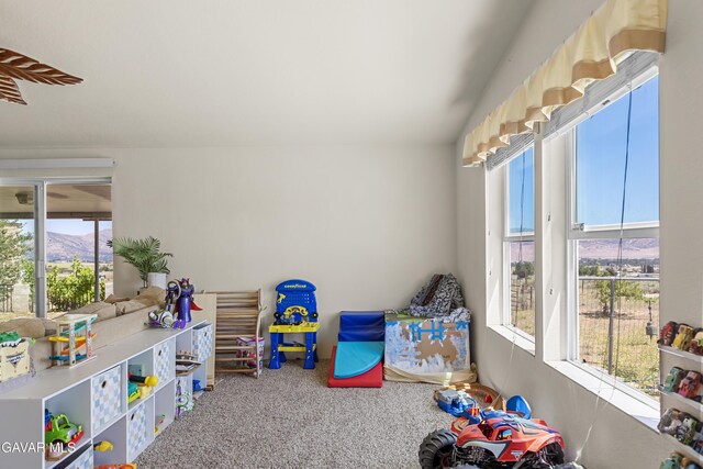 18909 Cheyenne Ave, Tehachapi, CA 93561 - rec room with carpet and a mountain view