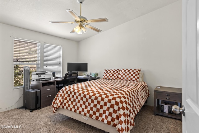 18909 Cheyenne Ave, Tehachapi, CA 93561 - bedroom featuring light carpet, a desk, and ceiling fan