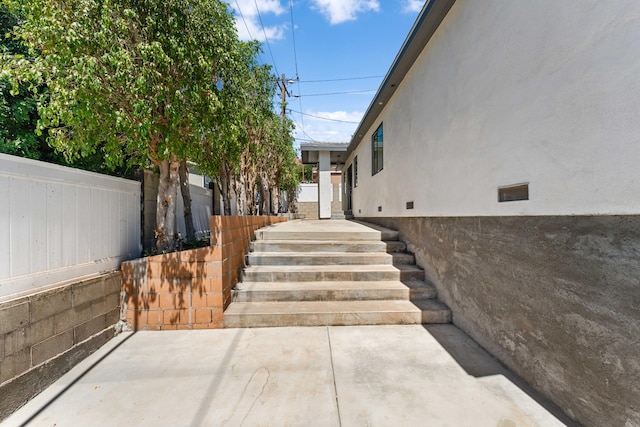 view of stairway