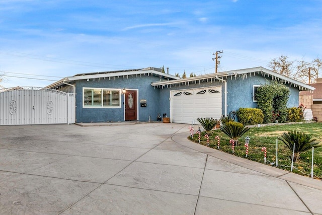 ranch-style house with a garage