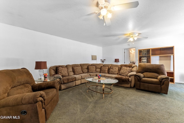 44344 Elm Ave, Lancaster, CA 93534 - living room with carpet and a ceiling fan