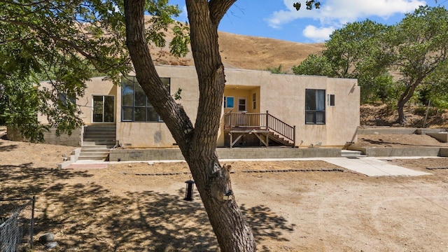 13113 Johnson Rd, Lake Hughes, CA 93532 - rear view of house featuring a mountain view
