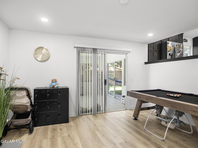 1324 Windermere Ct, Palmdale, CA 93551 - game room featuring light wood-type flooring and recessed lighting