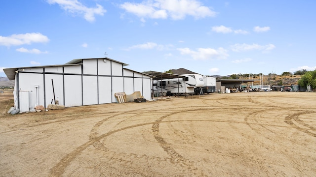 view of pole building