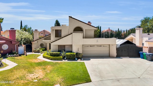 3628 Marilynn St, Lancaster, CA 93536 - view of front of house with a gate, driveway, a garage, and stucco siding