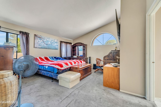 3628 Marilynn St, Lancaster, CA 93536 - bedroom with carpet floors, multiple windows, and lofted ceiling