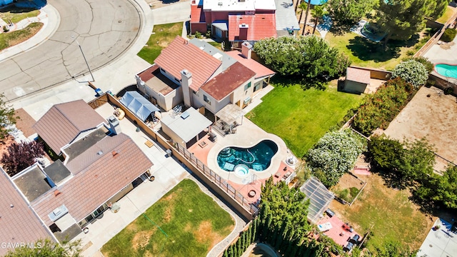 3628 Marilynn St, Lancaster, CA 93536 - drone / aerial view of a pool