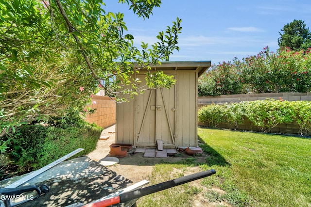 3628 Marilynn St, Lancaster, CA 93536 - view of shed with a fenced backyard