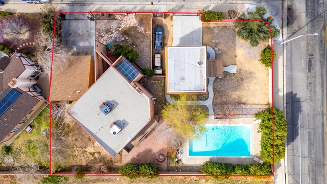 1510 W Newgrove St, Lancaster, CA 93534 - view of property location with property boundaries highlighted and a pool area
