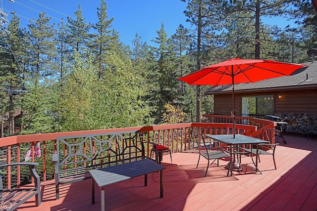 view of wooden terrace