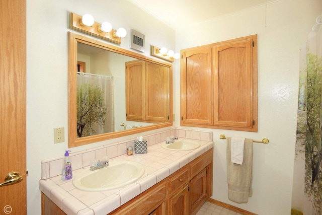 bathroom featuring vanity