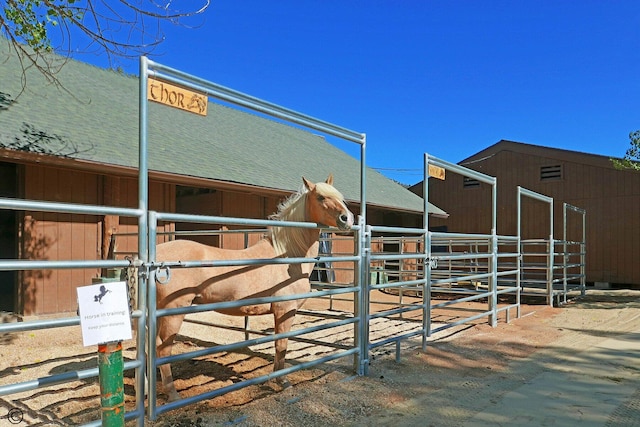 view of stable