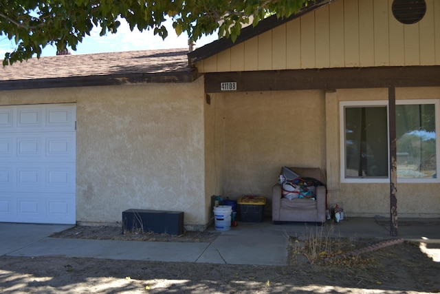 view of home's exterior with a garage