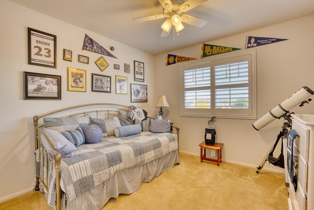3216 Janine Ave, Rosamond, CA 93560 - bedroom featuring carpet, baseboards, and ceiling fan
