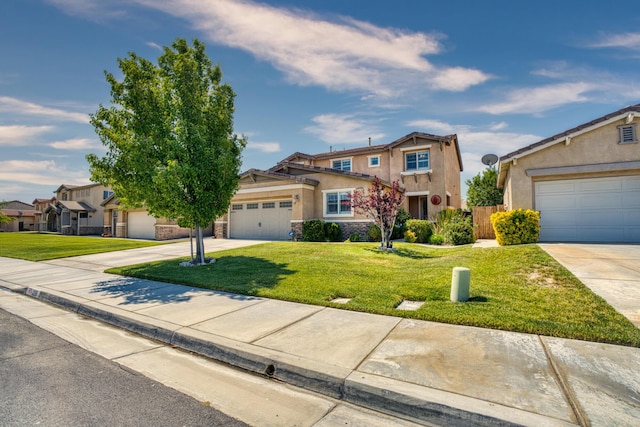 3216 Janine Ave, Rosamond, CA 93560 - view of front facade featuring stucco siding, concrete driveway, and a residential view