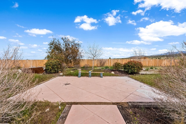 view of patio / terrace with a fenced backyard