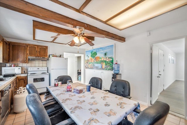 39441 E 140th St, Palmdale, CA 93591 - dining room with light tile patterned floors and ceiling fan
