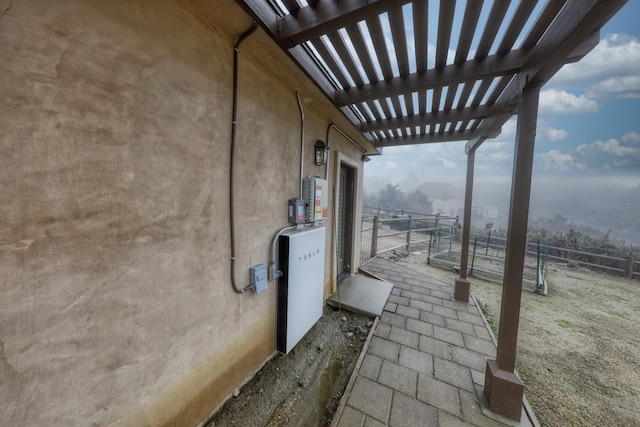 24281 Jacaranda Dr, Tehachapi, CA 93561 - view of patio / terrace with a pergola and fence